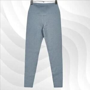 2/$30 Glyder Ice Blue Ribbed Metallic Leggings Size XS | Shiny & Sculpting Fit